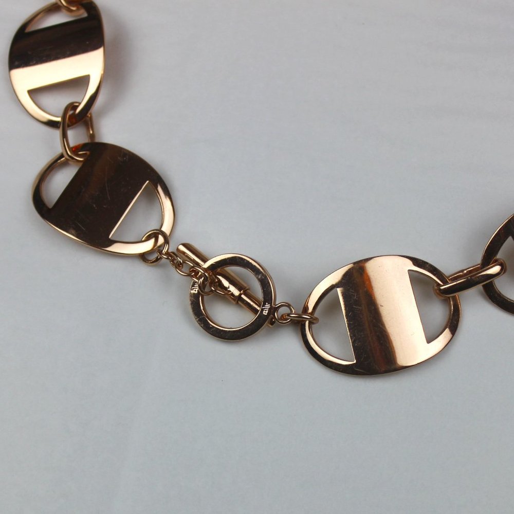 A/W Rose Gold Metal Round Linked Belt - Picture 6 of 8